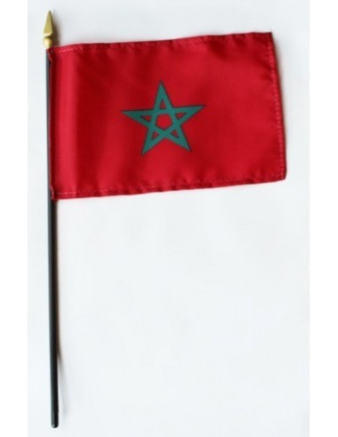 Morocco 4" x 6" Mounted Flags