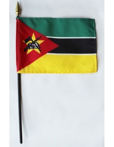 Mozambique 4" x 6" Mounted Flags