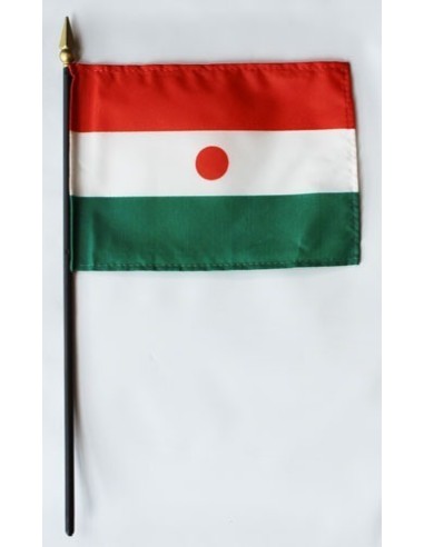 Niger  4" x 6" Mounted Flags