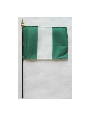 Nigeria 4" x 6" Mounted Flags