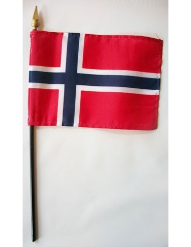 Norway 4" x 6" Mounted Flags