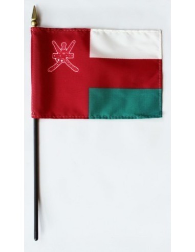 Oman 4" x 6" Mounted Flags