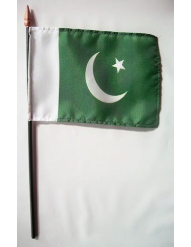 Pakistan 4" x 6" Mounted Flags