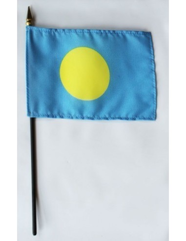Palau 4" x 6" Mounted Flags