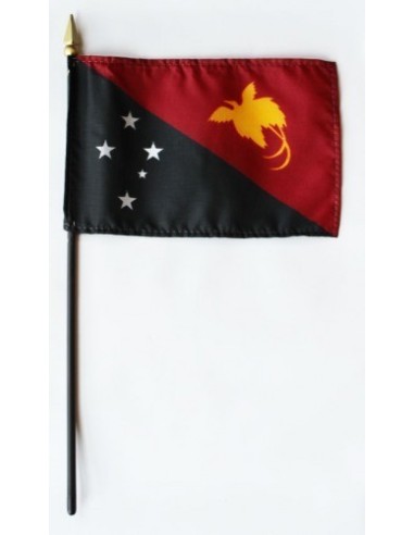 Papua-New Guinea 4" x 6" Mounted Flags