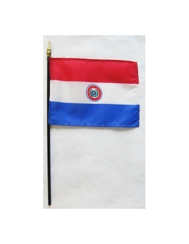 Paraguay 4" x 6" Mounted Flags