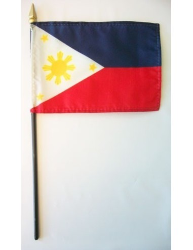 Philippines 4" x 6" Mounted Flags