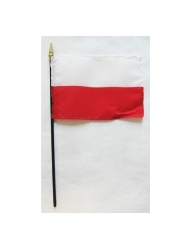 Poland 4" x 6" Mounted Flags
