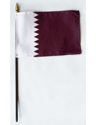 Qatar 4" x 6" Mounted Flags
