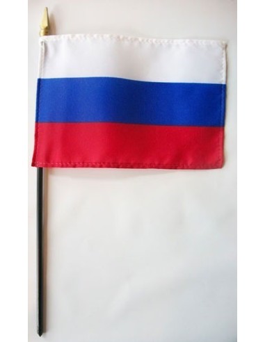 Russia 4" x 6" Mounted Flags
