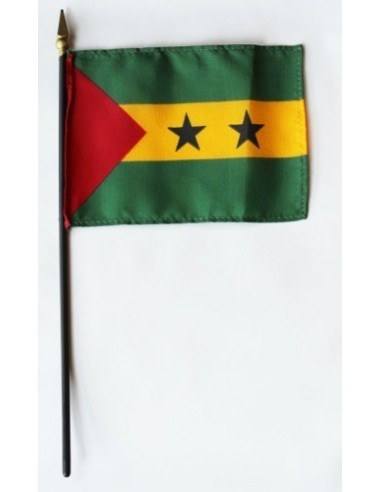 Sao Tome & Principe 4" x 6" Mounted Flags