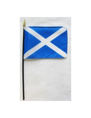 Scotland (St. Andrew's Cross) 4" x 6" Mounted Flags
