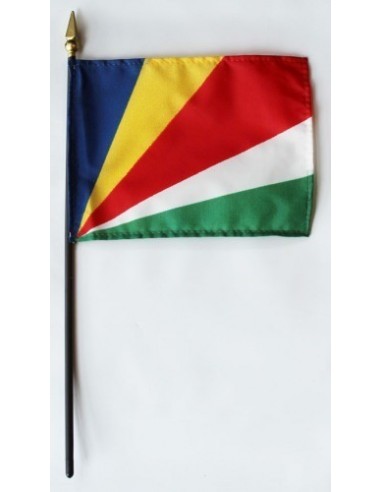 Seychelles 4" x 6" Mounted Flags