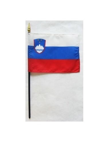 Slovenia 4" x 6" Mounted Flags