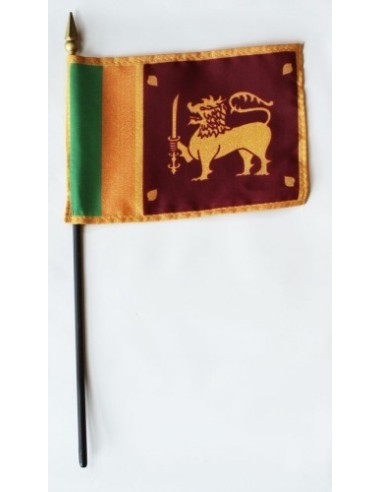 Sri Lanka 4" x 6" Mounted Flags