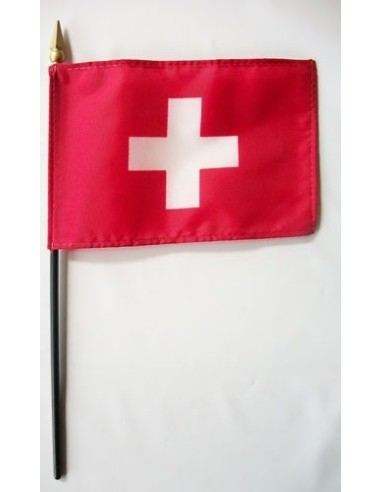 Switzerland 4" x 6" Mounted Flags