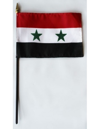 Syria 4" x 6" Mounted Flags