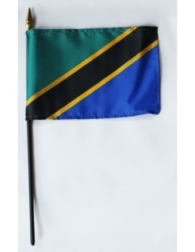 Tanzania 4" x 6" Mounted Flags