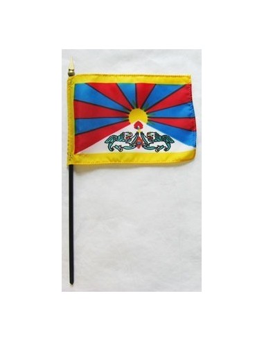 Tibet 4" x 6" Mounted Flags
