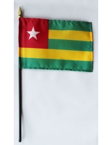 Togo 4" x 6" Mounted Flags