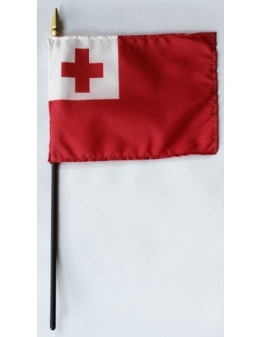 Tonga 4" x 6" Mounted Flags