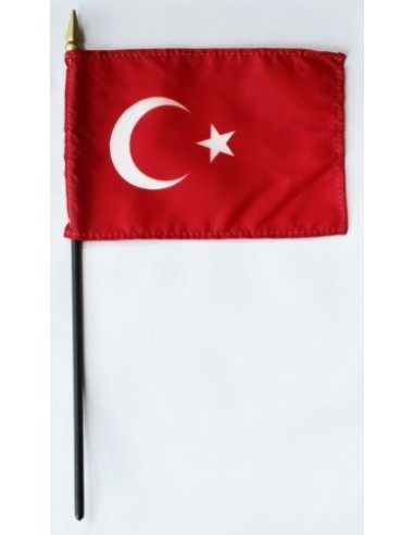 Turkey 4" x 6" Mounted Flags