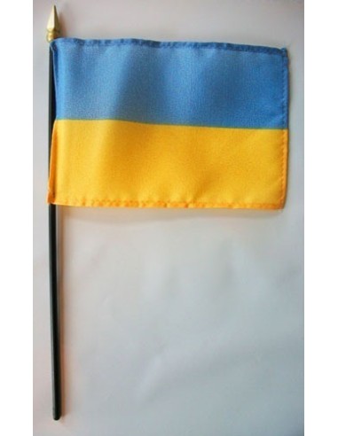 Ukraine 4" x 6" Mounted Flags