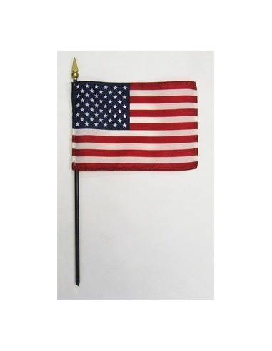 United States 4" x 6" Mounted Flags