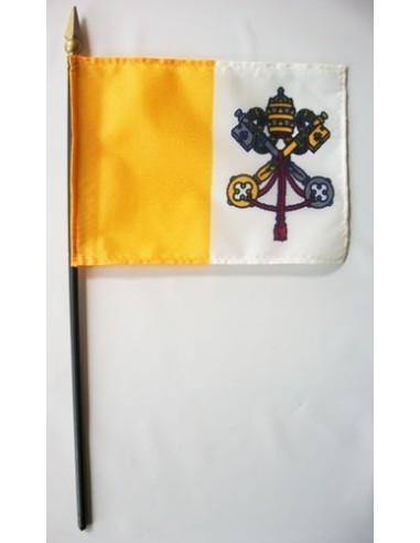 Vatican City (Papal) 4" x 6" Mounted Flags