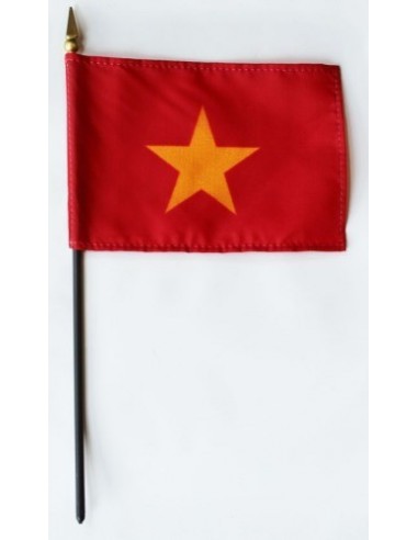Vietnam 4" x 6" Mounted Flags