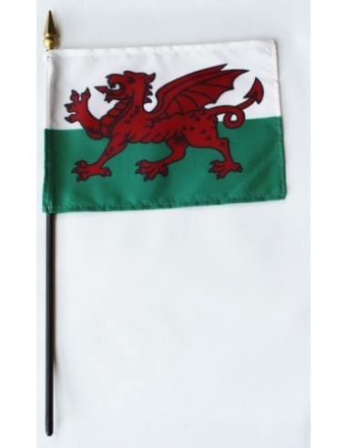 Wales 4" x 6" Mounted Flags