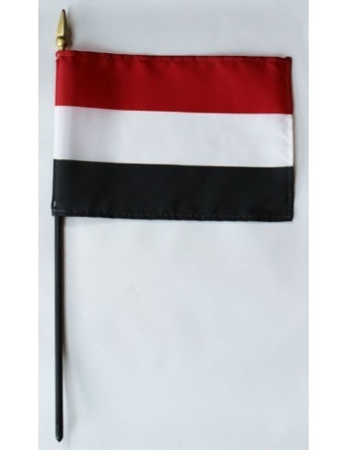 Yemen 4" x 6" Mounted Flags