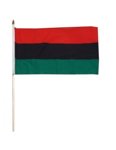 African-American 12" x 18" Mounted Flag