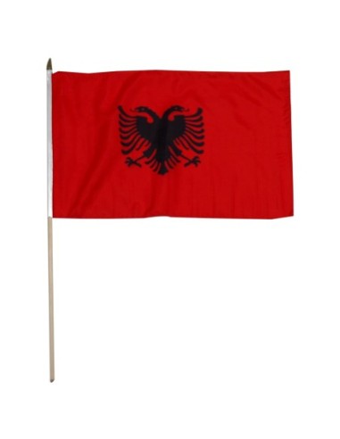 Albania 12" x 18" Mounted Flag