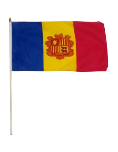 Andorra 12" x 18" Mounted Flag