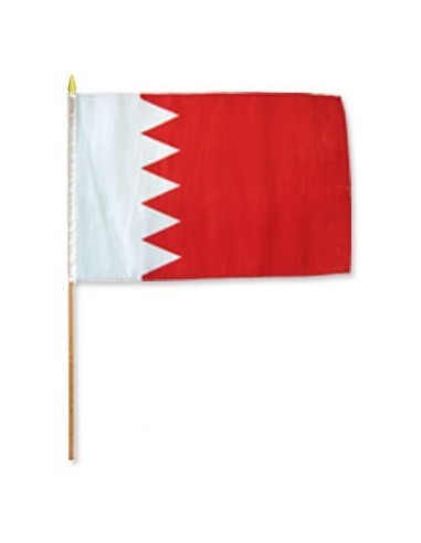 Bahrain 12" x 18" Mounted Flag