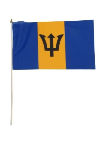 Barbados 12" x 18" Mounted Flag