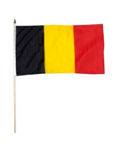 Belgium 12" x 18" Mounted Flag