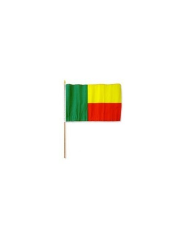 Benin 12" x 18" Mounted Flag