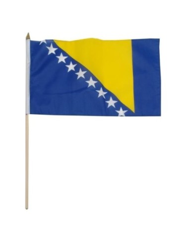 Bosnia-Herzegovina 12" x 18" Mounted Flag
