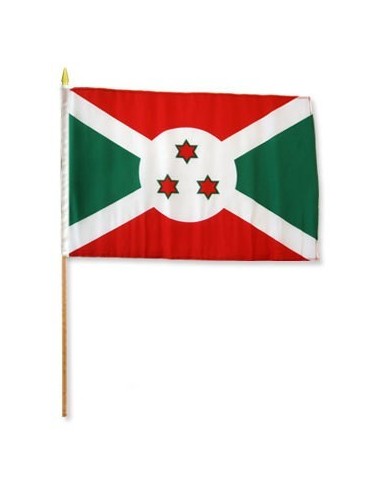 Burundi 12" x 18" Mounted Flag