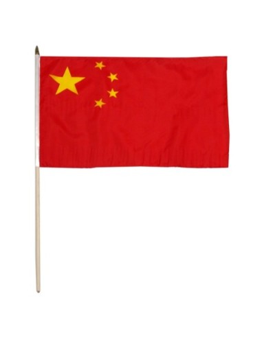 China 12" x 18" Mounted Flag