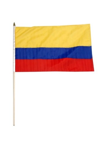 Colombia 12" x 18" Mounted Flag