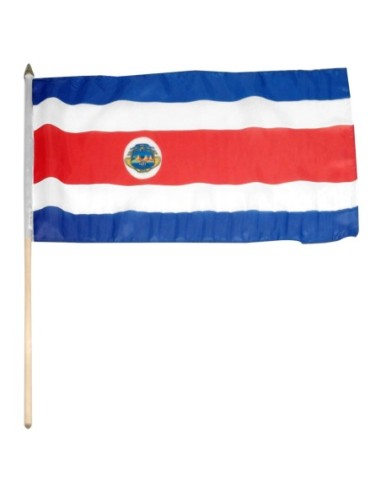 Costa Rica 12" x 18" Mounted Flag
