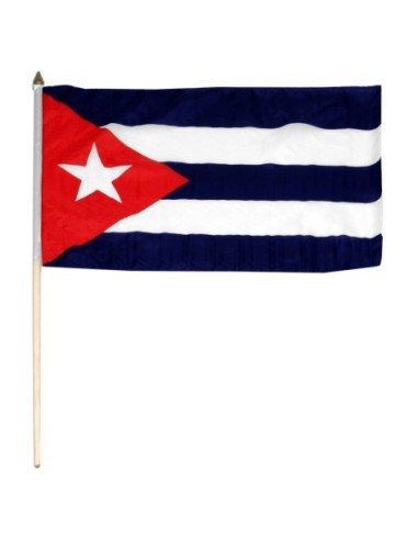 Cuba 12" x 18" Mounted Flag