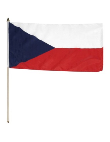 Czech Republic 12" x 18" Mounted Flag