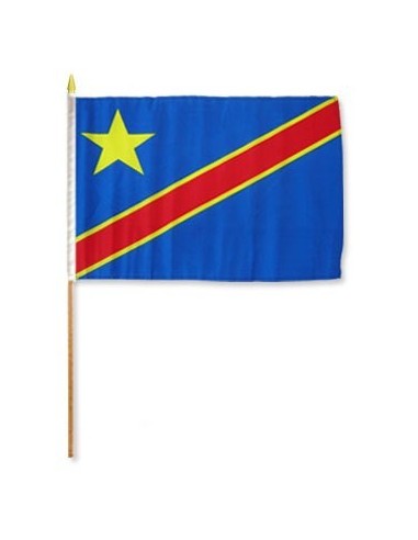 Dem Republic of Congo 12" x 18" Mounted Flag