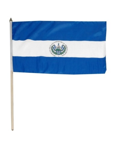 El Salvador 12" x 18" Mounted Flag