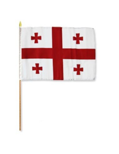 Georgia Republic 12" x 18" Mounted Flag