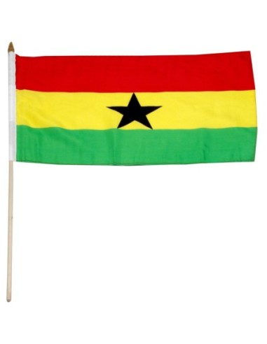Ghana 12" x 18" Mounted Flag